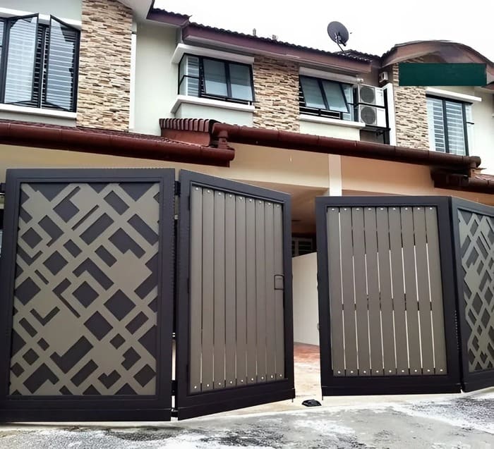 Mẫu cổng sắt thiết kế sang trọng
