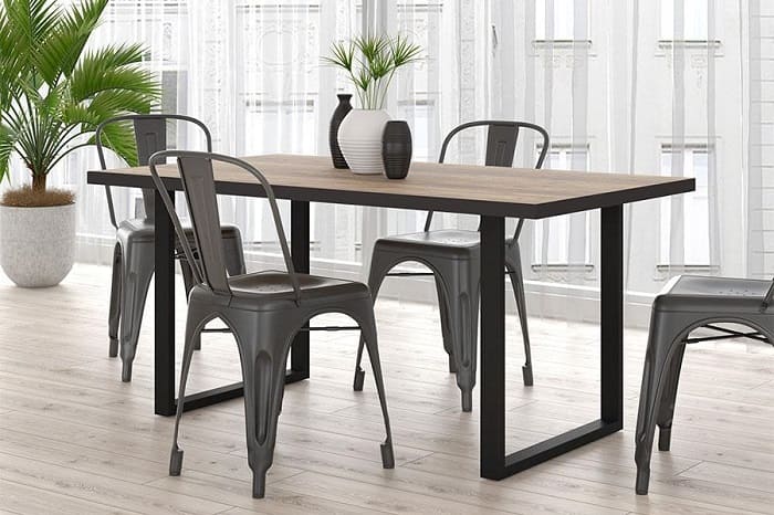 Bàn ghế chất liệu sắt sơn tĩnh điện